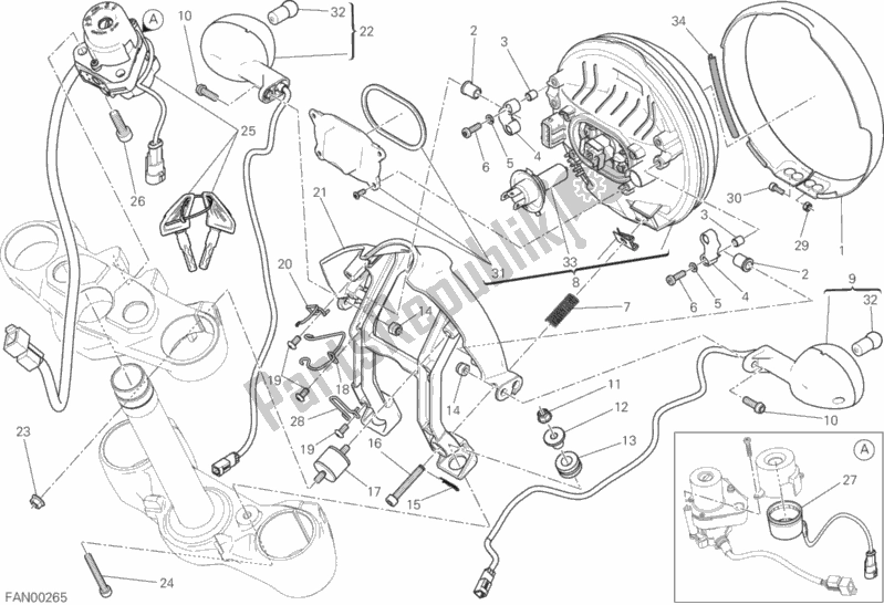 Toutes les pièces pour le Phare du Ducati Scrambler Icon Thailand 803 2016